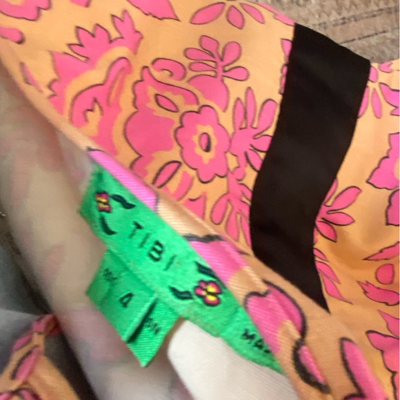 TIBI Vintage 90s Y2K Cotton Floral Sundress Size 4 - Picture 6 of 7